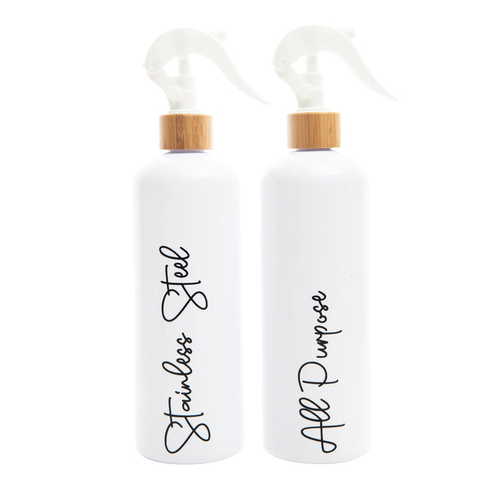 White 500ml Bottle with White Spray - Little Label Co - Household Cleaning Products - 20%