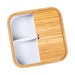White Fabric Bamboo Linen Storage Basket with Dividers - Little Label Co - Laundry Baskets - 60%, Catchoftheday, warehouse
