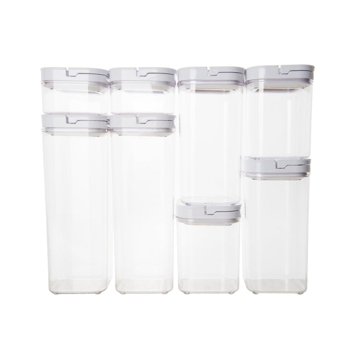White Flip Canister  - Little Label Co - Food Storage Containers - Air tight containers - Pantry storage - Pantry organisation. Pantry Organization. 