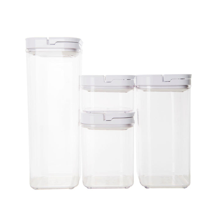 Empty White Flip Canister Value Pack x 4